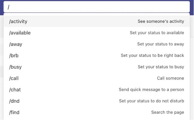 commands