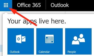 Microsoft Office 365 App Launcher