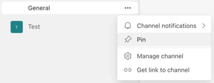 How to pin your favorite channels in Microsoft Teams