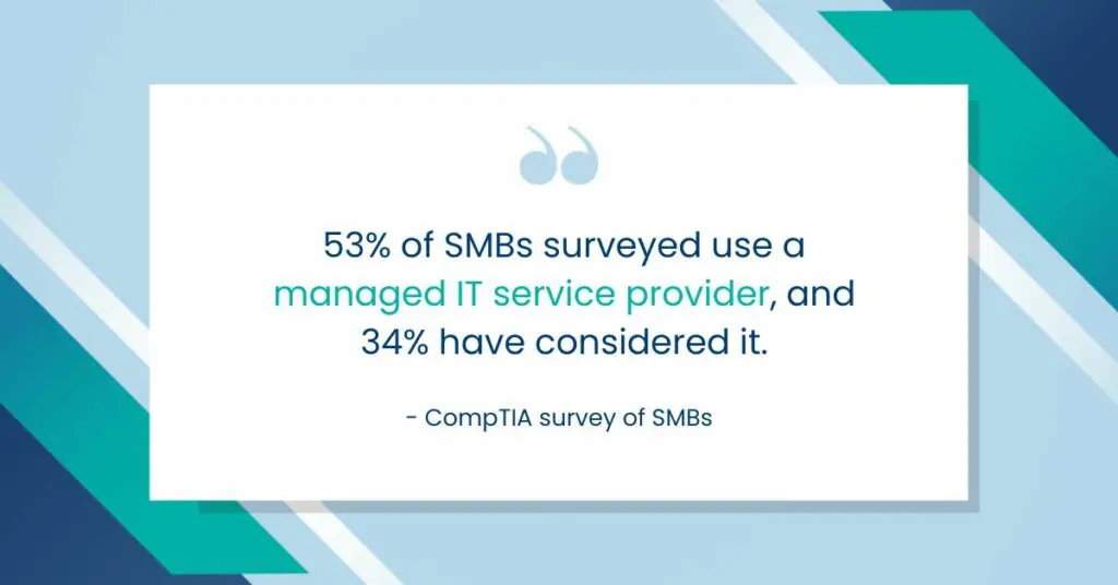 54% of SMBs use a managed IT service provider