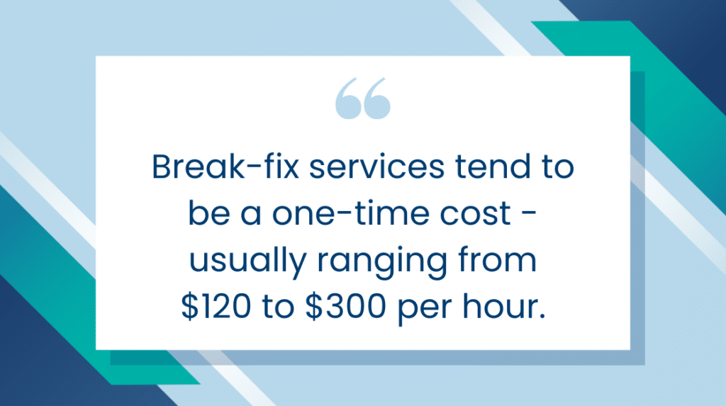 Break fix Services Cost